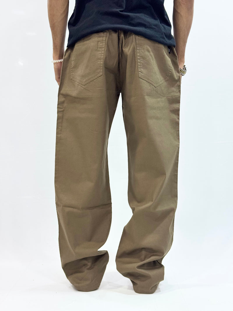 COTTON LINEN TROUSER (KHAKI)