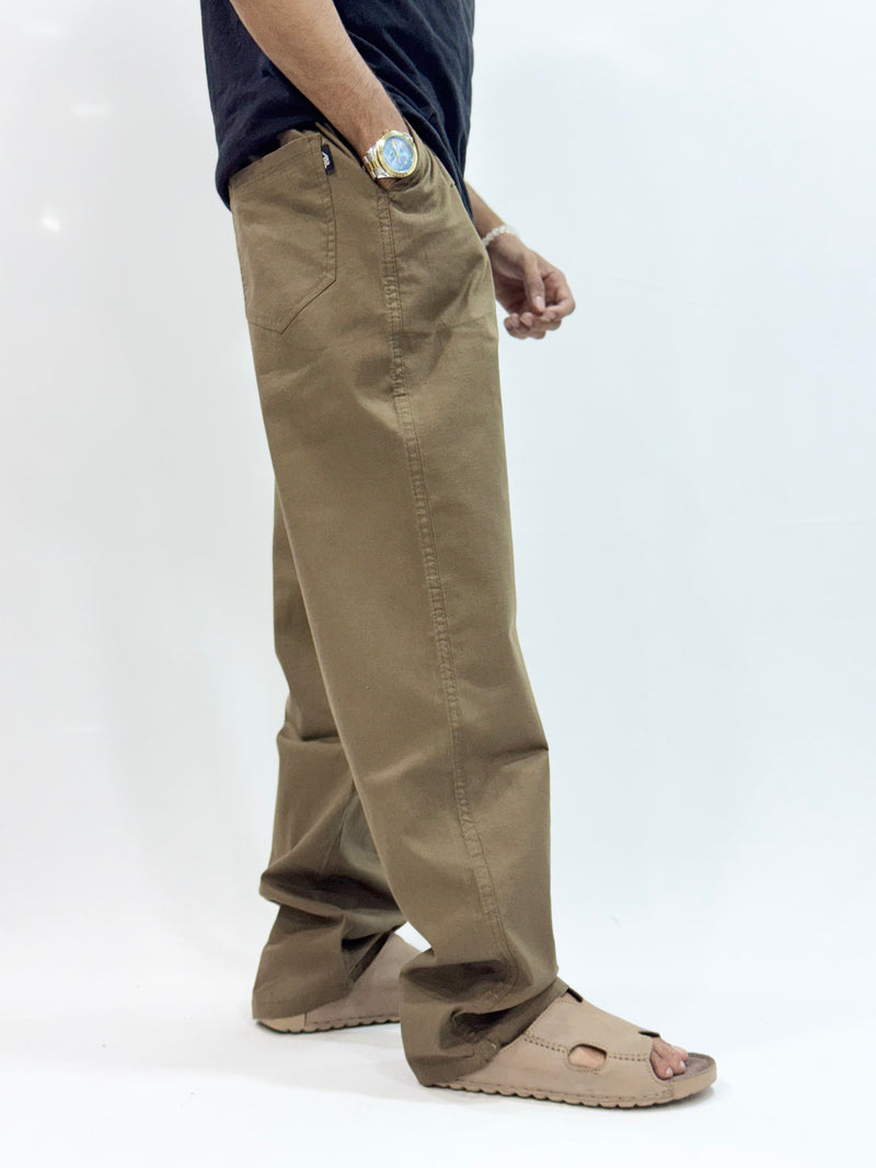 COTTON LINEN TROUSER (KHAKI)