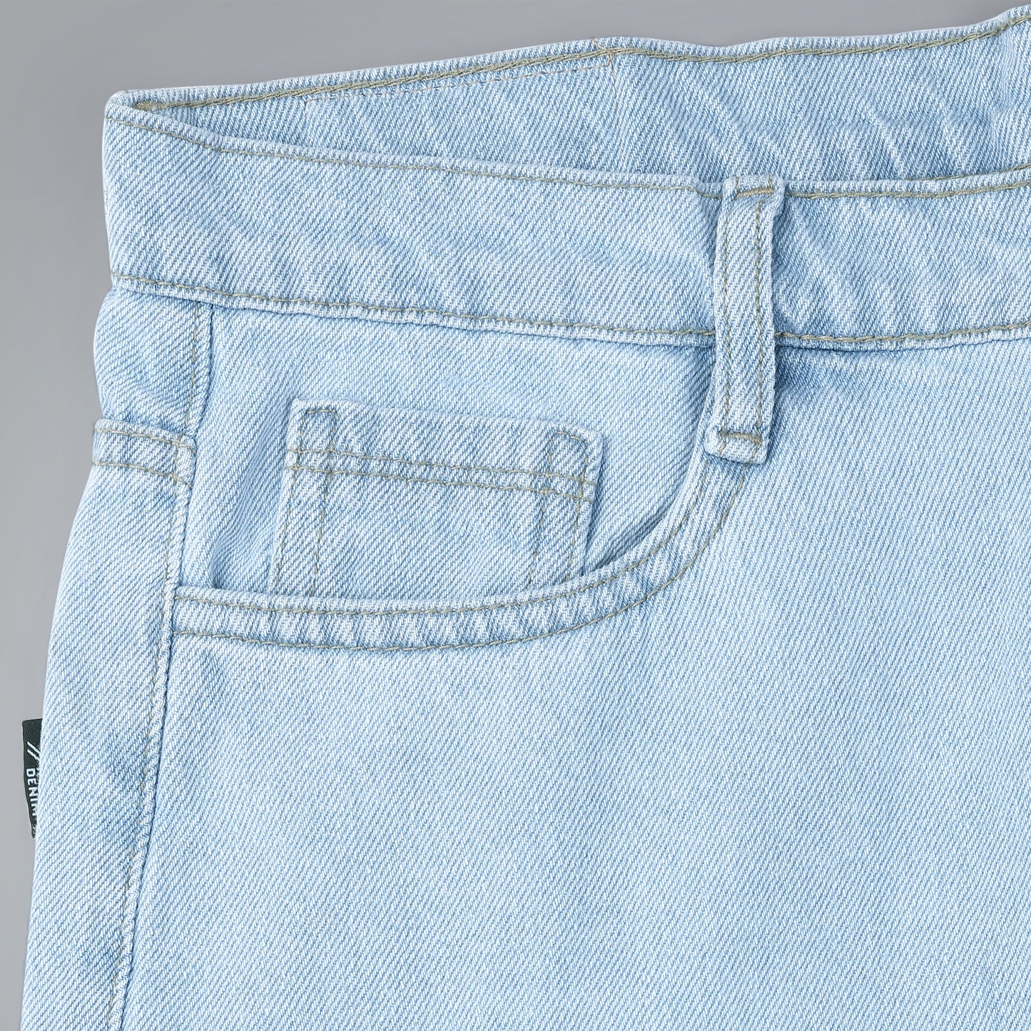 MQ Denim Men's Tapered Fit 6-Pocket Cargo Mid Rise Ice Blue Jeans, Non-Stretchable and Pure Cotton Denim. Trendy and Comfortable Casual Wear.