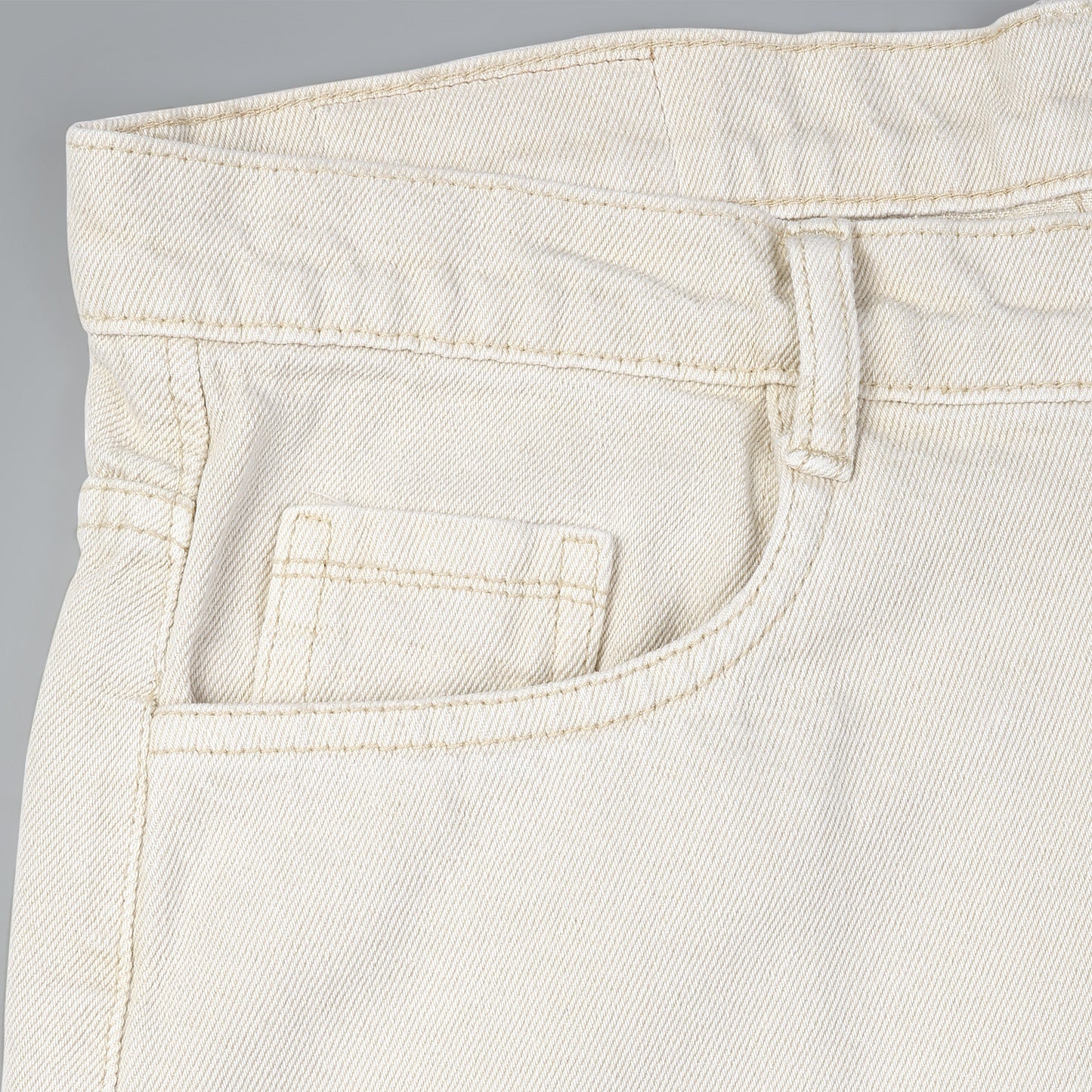 MQ Denim Men's Tapered Fit 6-Pocket Cargo Mid Rise Beige Jeans, Non-Stretchable and Pure Cotton Denim. Trendy and Comfortable Casual Wear.