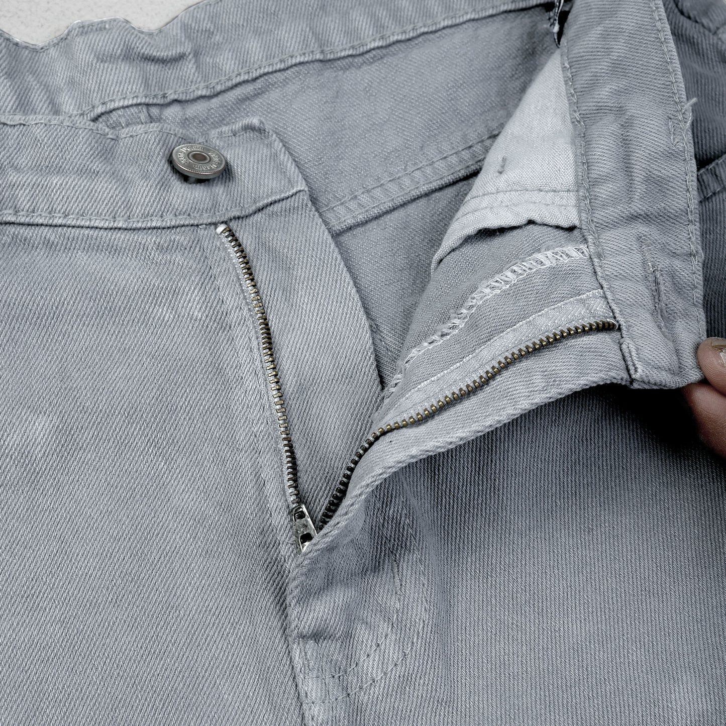 MQ Denim Men's Tapered Fit 6-Pocket Cargo Mid Rise Grey Jeans, Non-Stretchable and Pure Cotton Denim. Trendy and Comfortable Casual Wear.