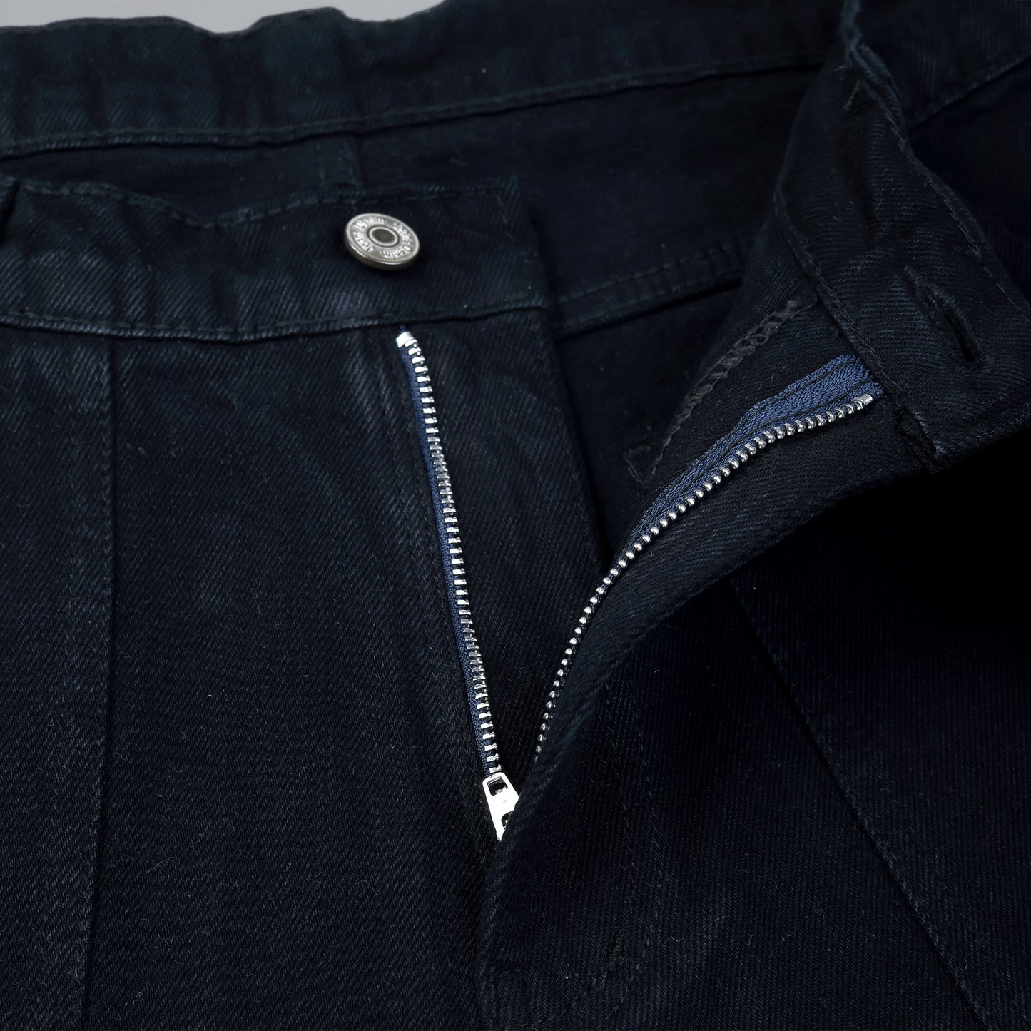 MQ Denim Men's Wide Leg 8-Pocket Mid Rise Black Cargo Jeans, Non-Stretchable and Pure Cotton Denim. Trendy and Comfortable Casual Wear.
