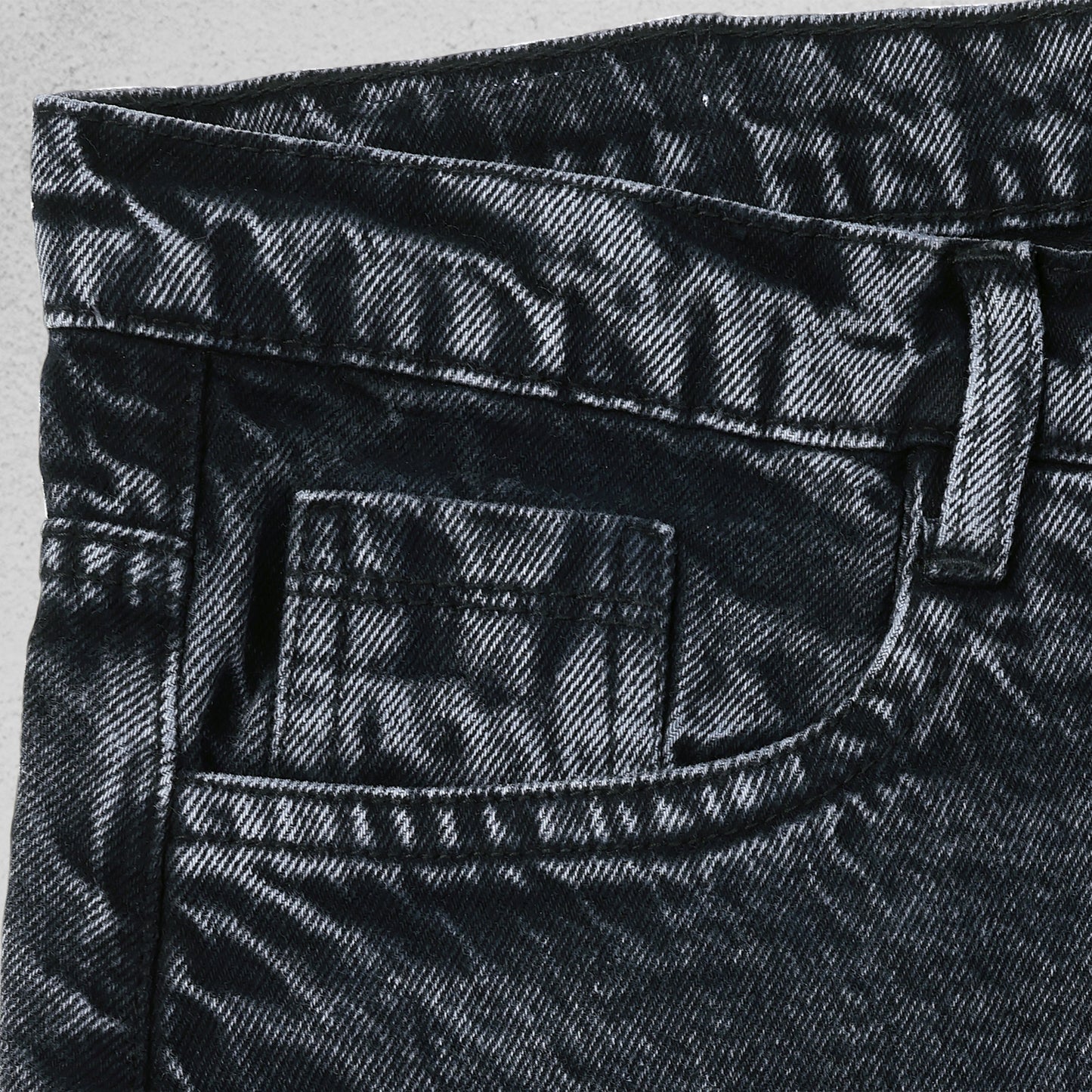 MQ Denim Straight Fit Non Stretchable Relaxed Mid Rise Stylish Charcoal Black Distressed Men's Jeans - Available in Variety of Colour