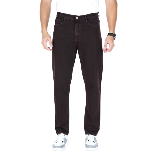 MQ Denim Men's Brown Straight Fit Stylish Non Stretch Mid Rise Pure Cotton Crafted with Premium Fabric Relaxed Jeans Available in Variety of Colour