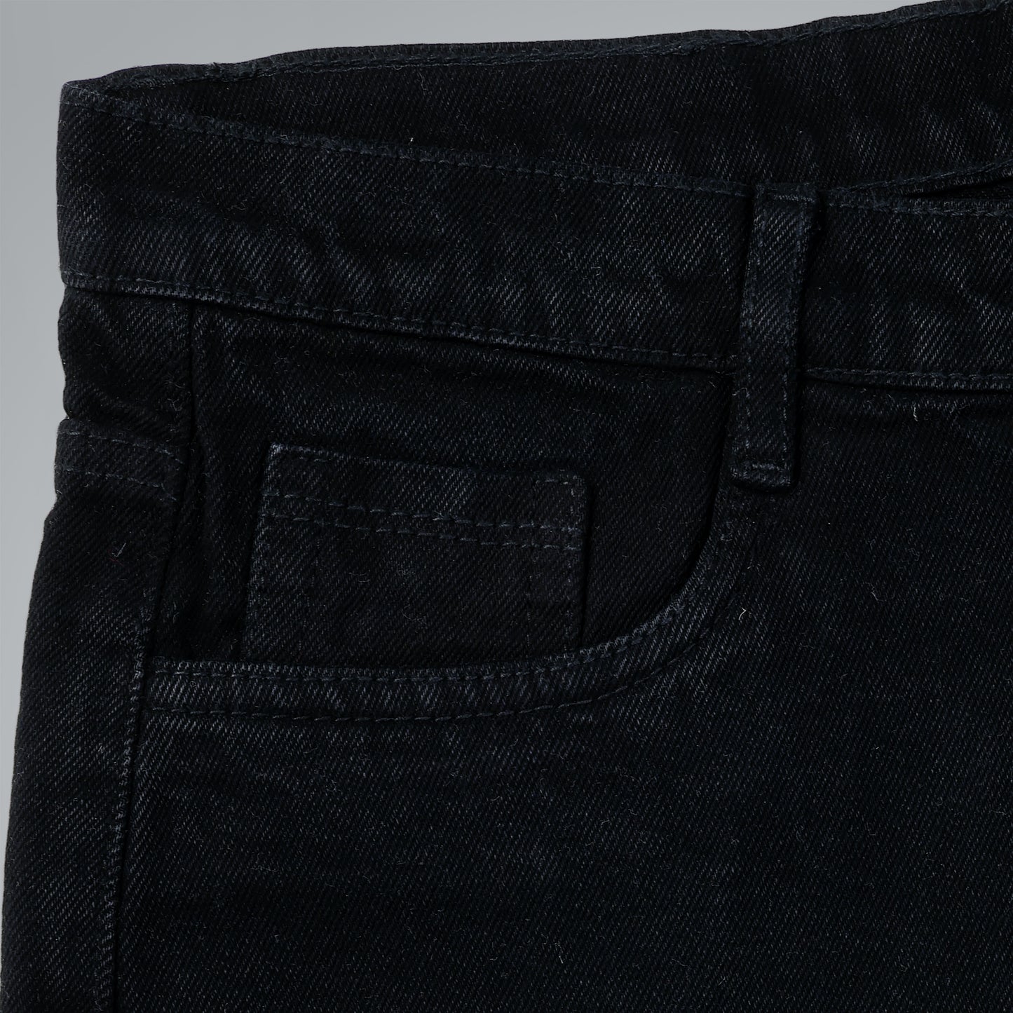 MQ Denim Mid-Rise Black Non Stretchable Pure Cotton Straight Fit Ripped Jeans