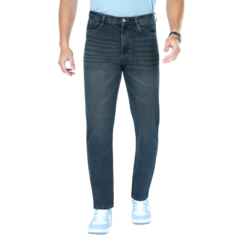 MQ Denim Non Stretchable Dark Blue Mid Rise Cotton Simple Style Timeless Casual wear Men Jeans