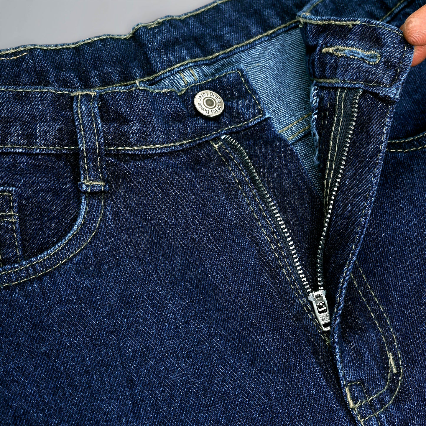 MQ Denim Men's Loose fit Mid Rise Dark Blue, Baggy Cargo Jeans Trendy and Stylish for Everyday wear.