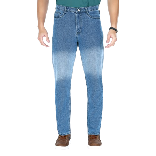 MQ Denim Men's Blue Color Ombre Style Regular Fit Mid Rise Non-Stretchable Pure Cotton Men's Jeans with Multiple Designs and Colour