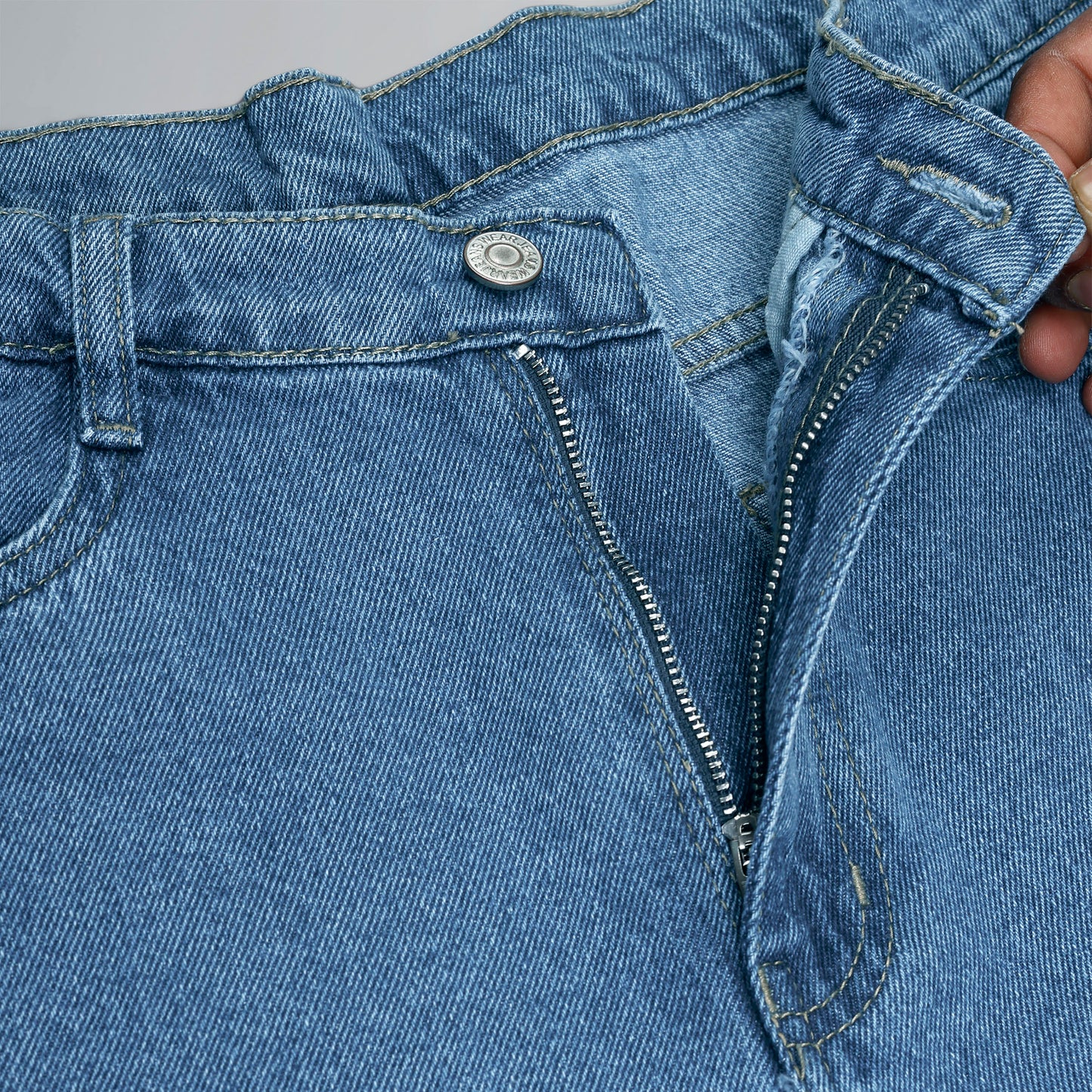 MQ Denim Men's Blue Ombre Style Regular Fit Mid Rise Non-Stretchable Pure Cotton Men's Jeans with Multiple Designs and Colour