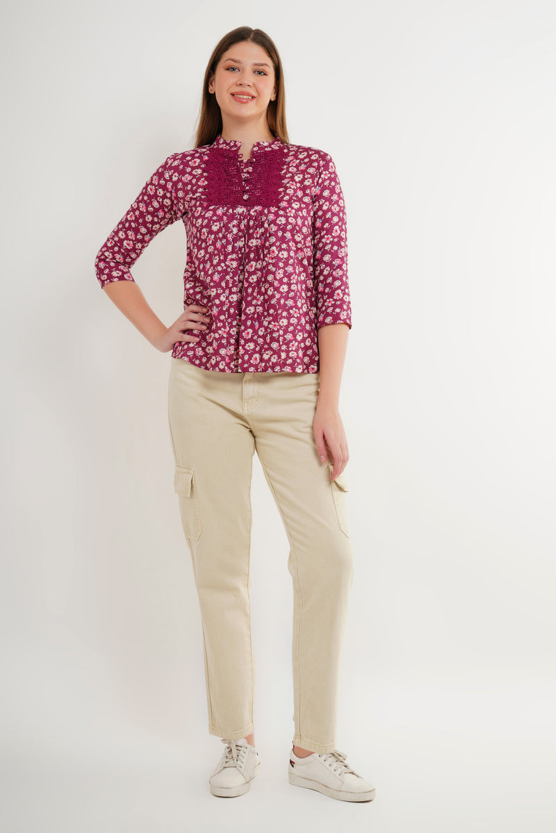 maroon tops for women