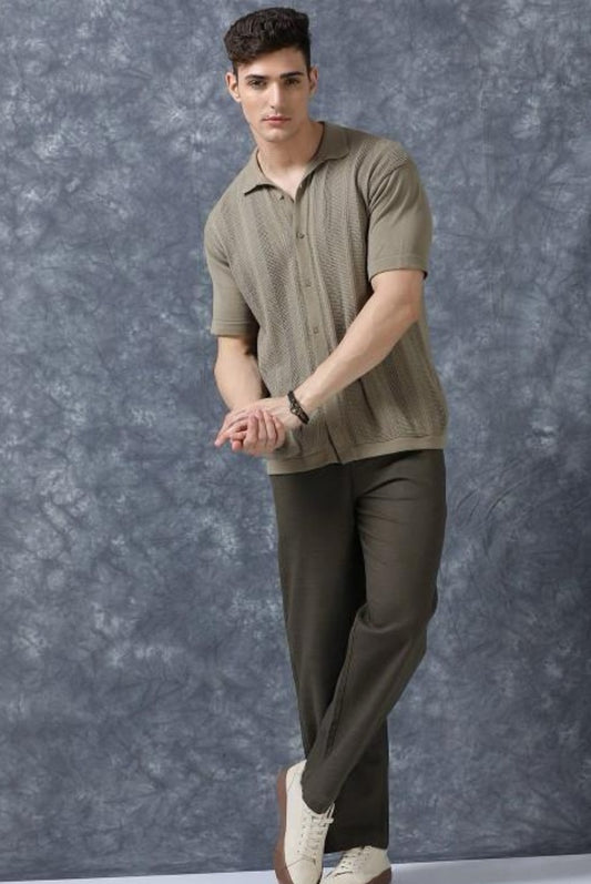 MQ Denims Men's Relaxed Fit Stylish Brown Linen Pants – Lightweight, Breathable, and Versatile Casual Wear