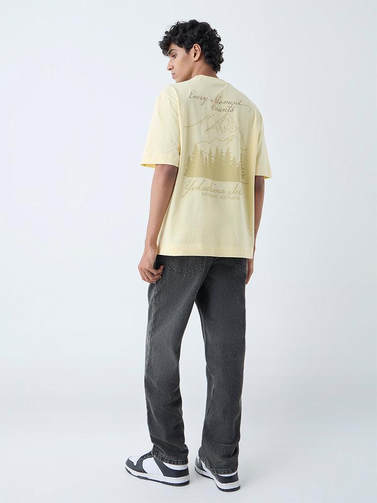 M Q Denim Men’s Straight Fit Charcoal Black Jeans | 100% Cotton Denim | Mid Rise | For Daily Wear