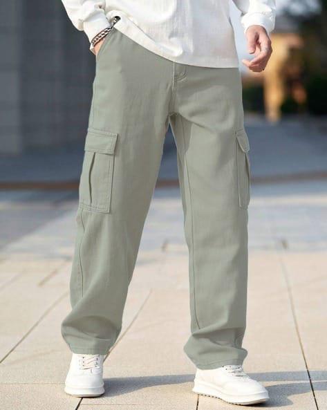 M Q Denim Men Pista Cargo Jeans | Mid Rise | 100% Cotton | Six Pocket Utility Denim | For Casual Wear