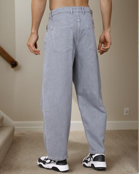 M Q Denim Men Grey Straight Fit Denim Jeans | Mid Rise | Soft Cotton Fabric | Everyday Style