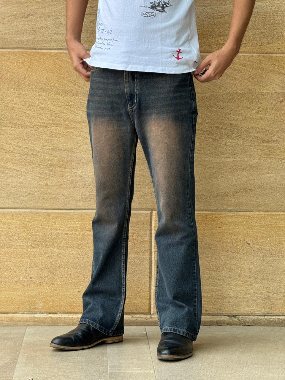 M Q Denim Men’s Classic Bootcut Jeans | Mid-Rise | Premium Cotton Denim.