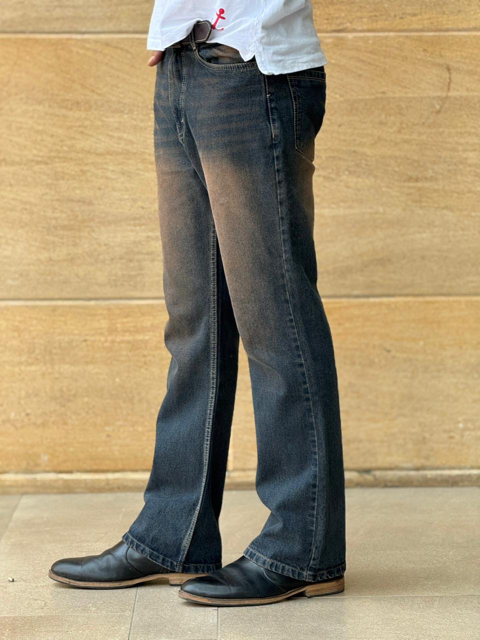M Q Denim Men’s Classic Bootcut Jeans | Mid-Rise | Premium Cotton Denim.
