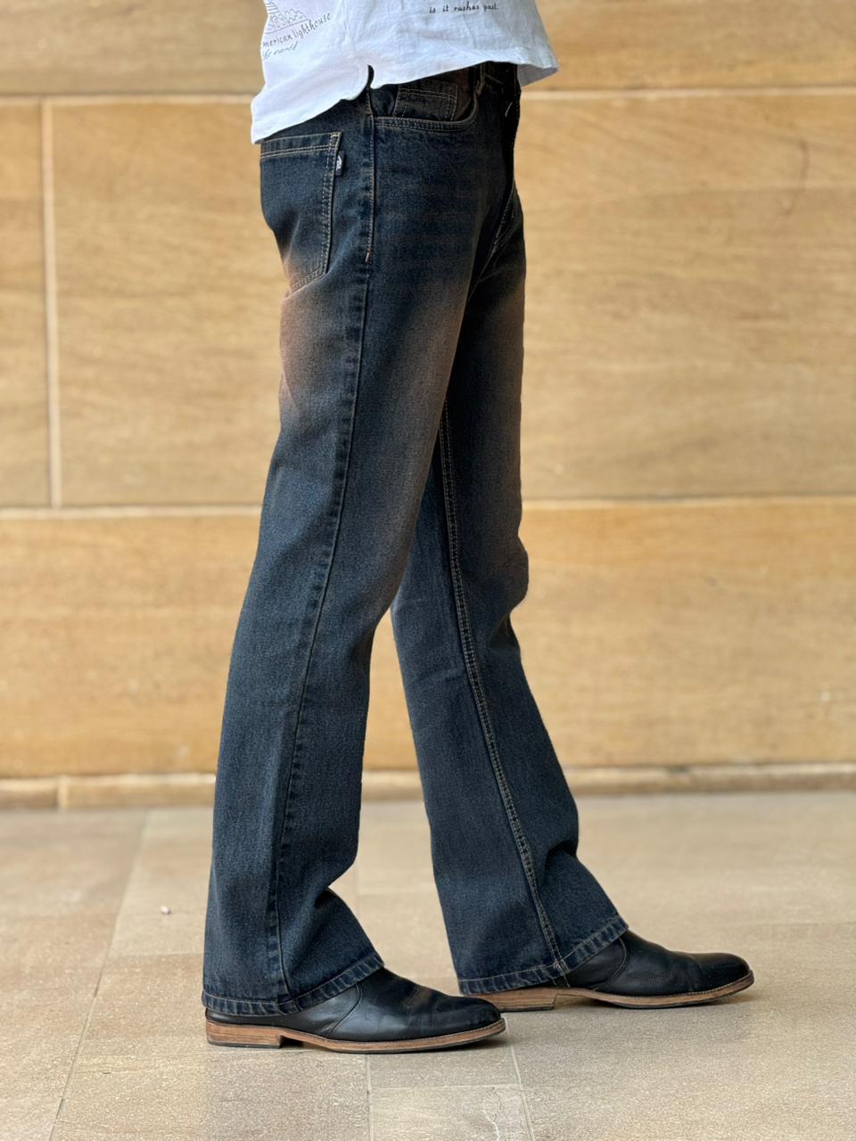 M Q Denim Men’s Classic Bootcut Jeans | Mid-Rise | Premium Cotton Denim.