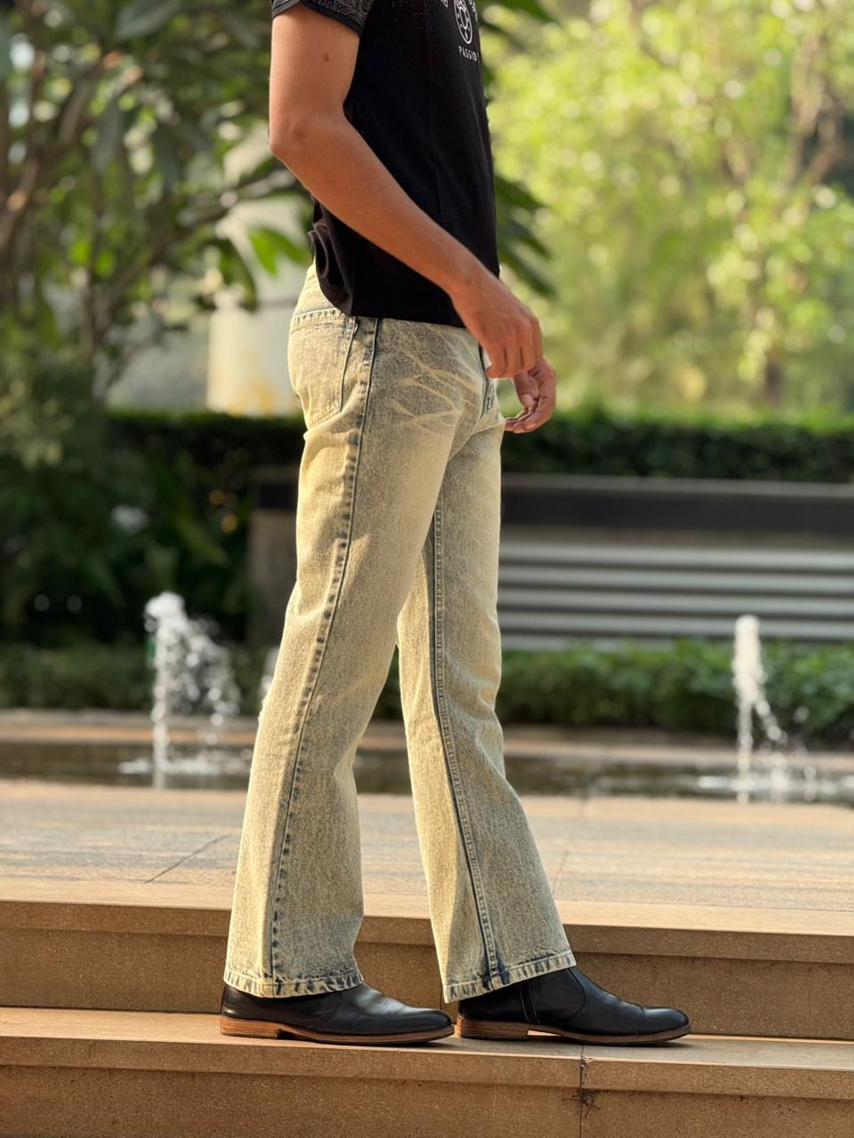 M Q Denim Men’s Classic Bootcut Jeans | Mid-Rise | Premium Cotton Denim.