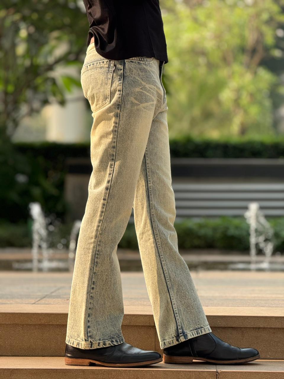 M Q Denim Men’s Classic Bootcut Jeans | Mid-Rise | Premium Cotton Denim.