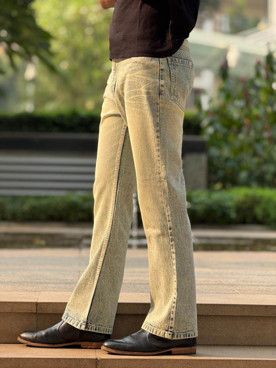 M Q Denim Men’s Classic Bootcut Jeans | Mid-Rise | Premium Cotton Denim.