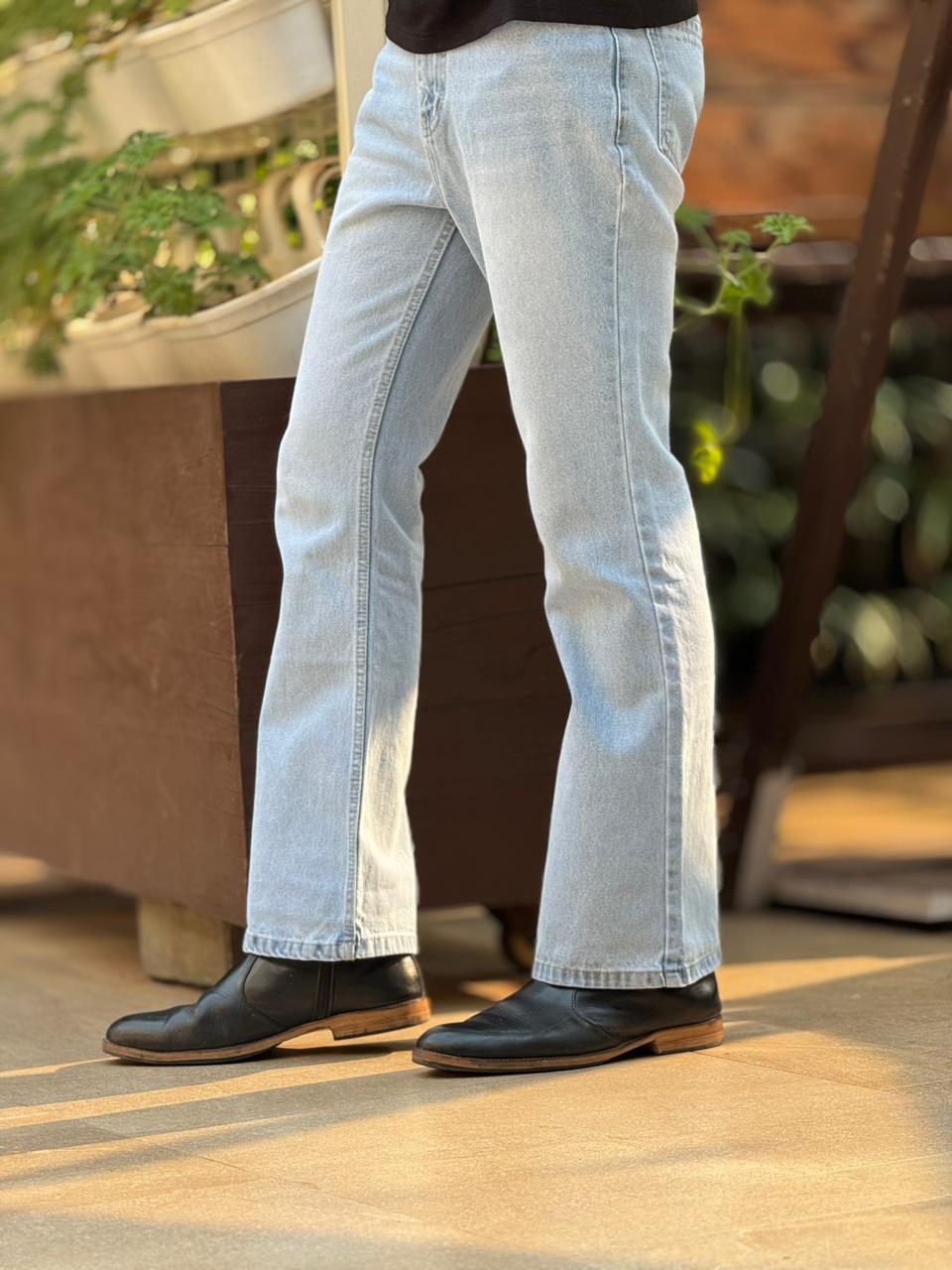 M Q Denim Men’s Classic Bootcut Jeans | Mid-Rise | Premium Cotton Denim.