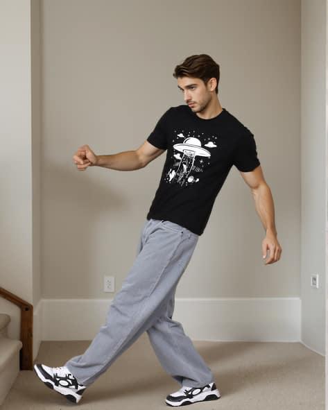 M Q Denim Men Grey Straight Fit Denim Jeans | Mid Rise | Soft Cotton Fabric | Everyday Style