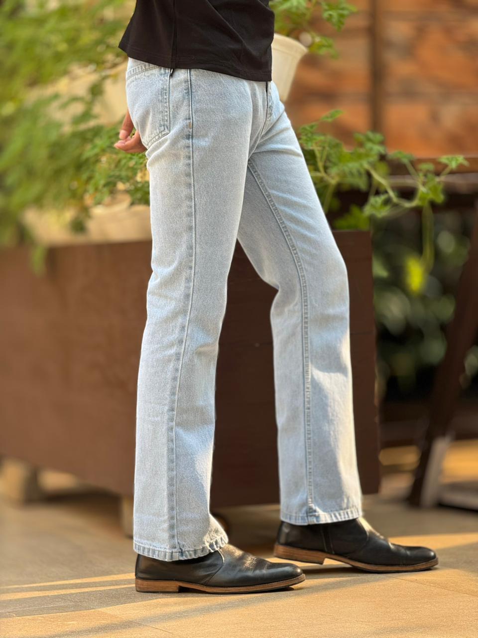 M Q Denim Men’s Classic Bootcut Jeans | Mid-Rise | Premium Cotton Denim.